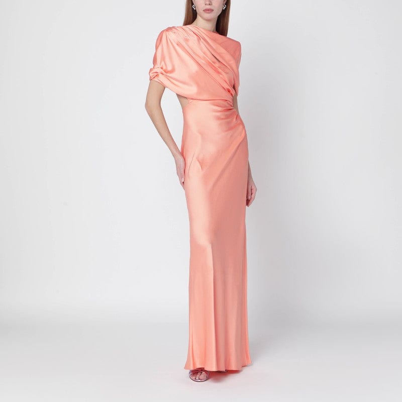 Dresses Stella McCartney - Pink shiny satin maxi dress - 42 IT Brand