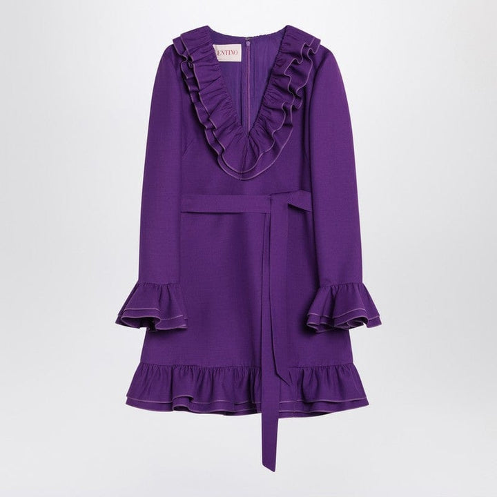 Valentino Dresses Valentino Purple Wool and Silk Mini Dress Valentino Purple Wool and Silk Mini Dress Brand