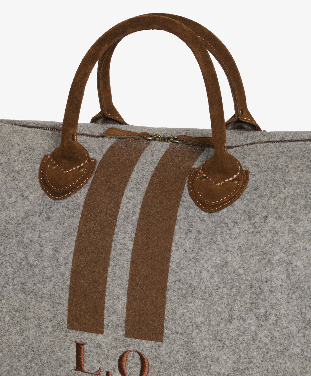 My Style Bags Personalised Harvard Large Felt Duffel Bag – Grey Brand Duffel Bag