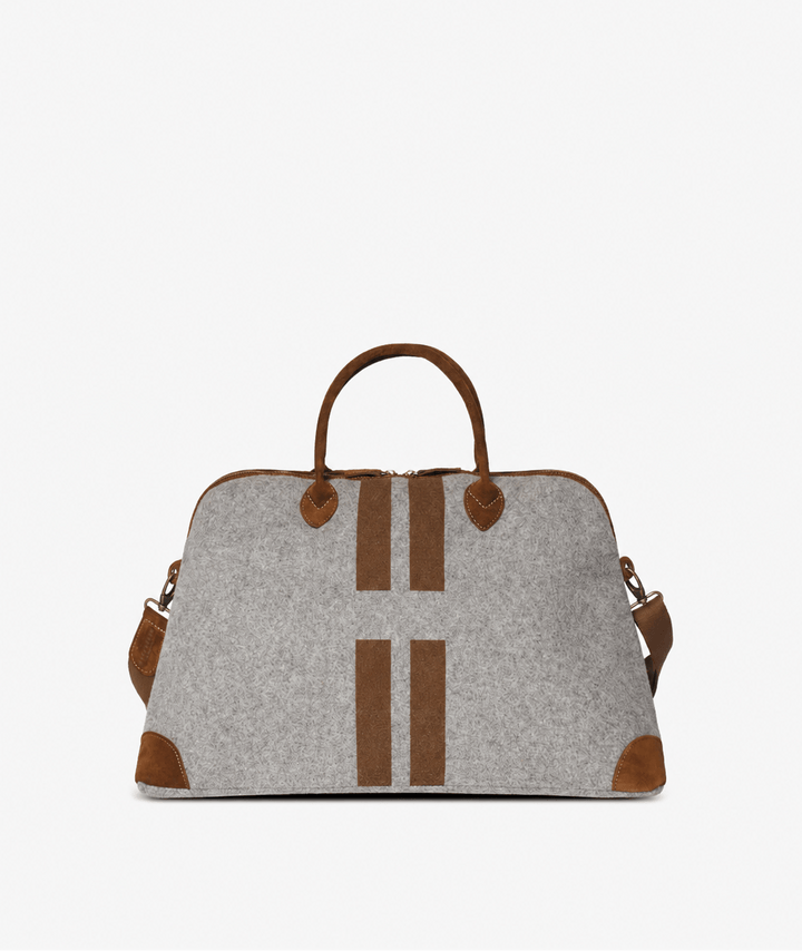 My Style Bags Personalised London Large Felt Duffel Bag – Grey Brand Duffel Bag