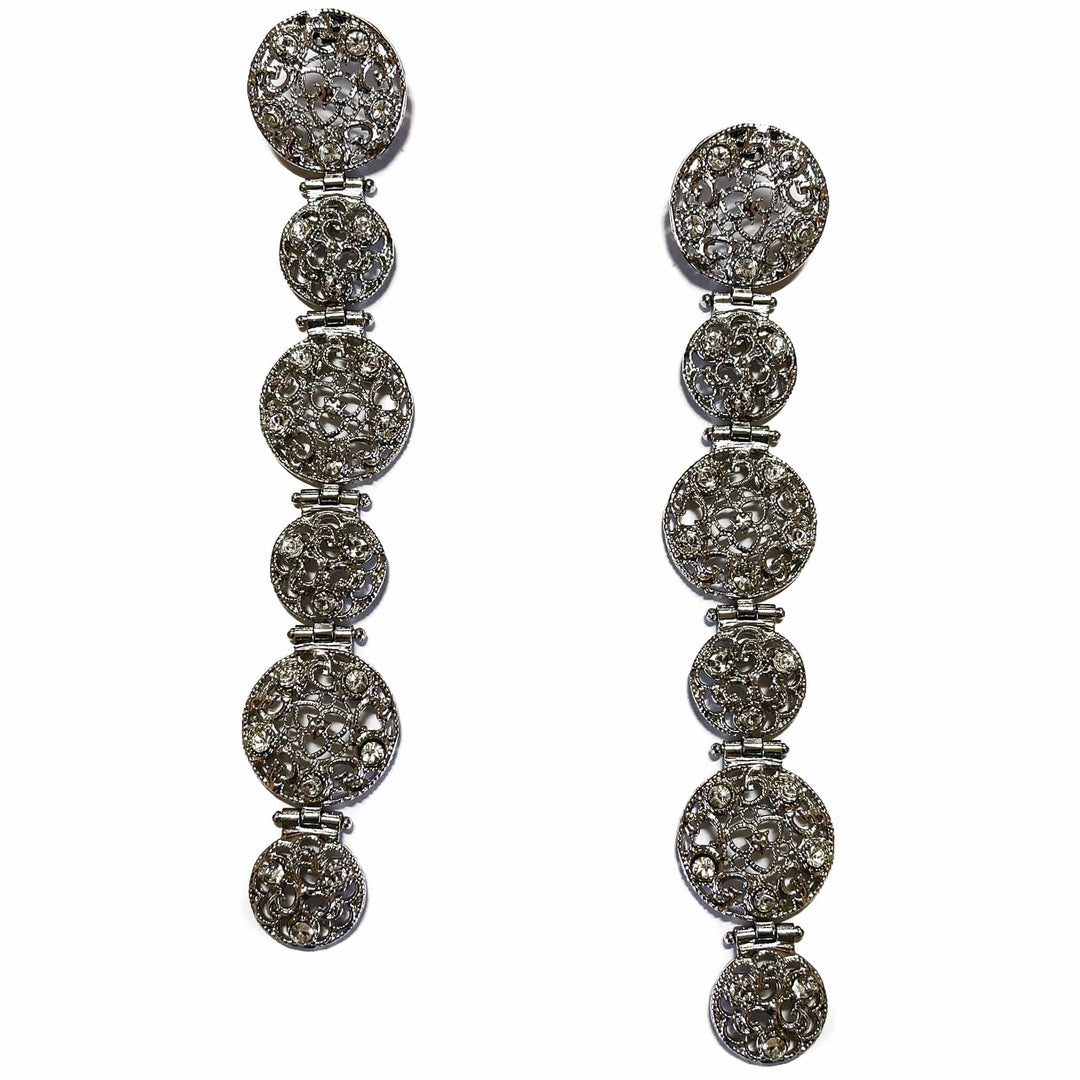 Giora Earrings Giora' Italian Filigrain Long Round Earrings Brand