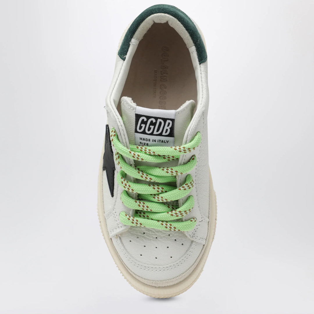Golden Goose - May sneakers in white/black/green leather Brand