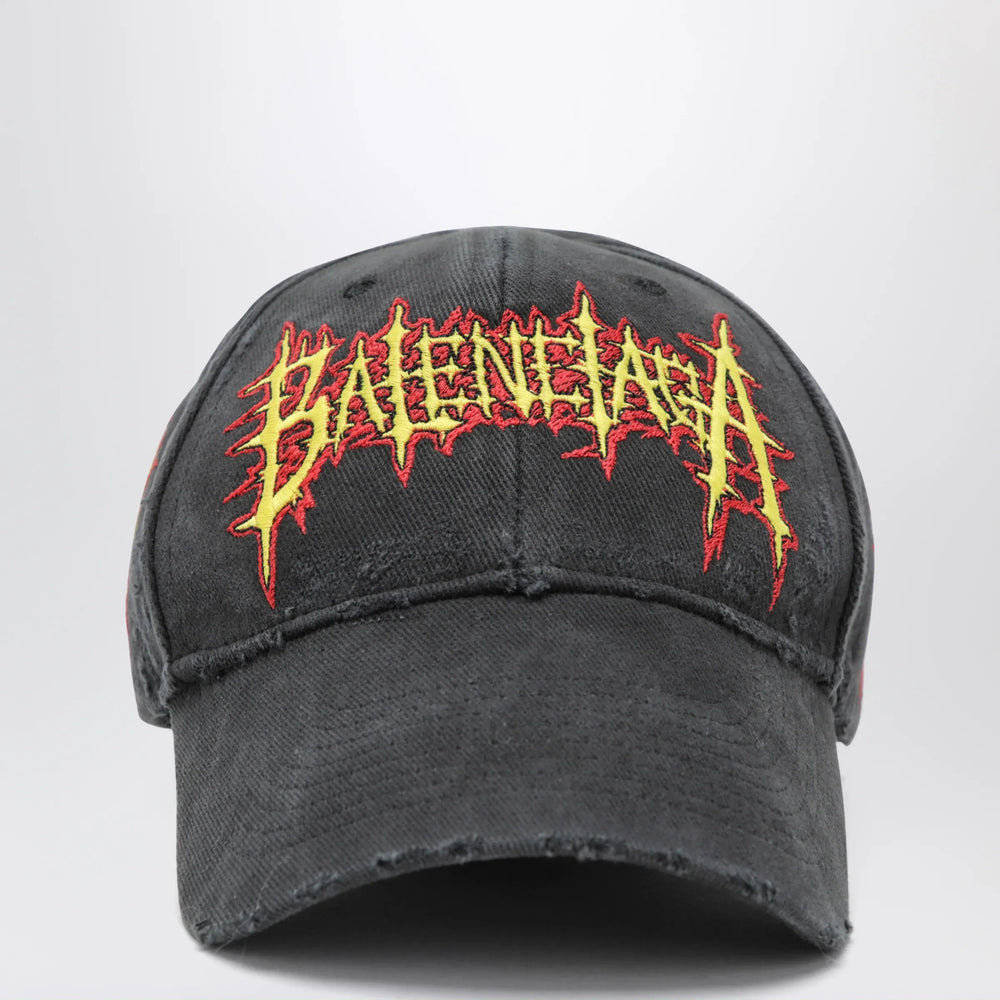 Balenciaga - Sacré Cœur cotton drill baseball cap in faded black Brand Hats S
