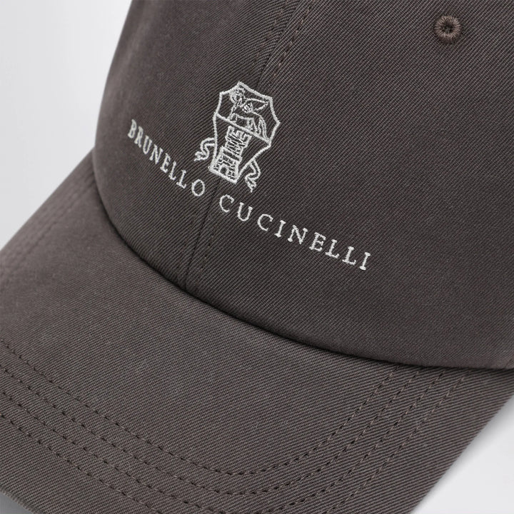 Brunello Cucinelli - Brown cotton baseball cap Brand Hats