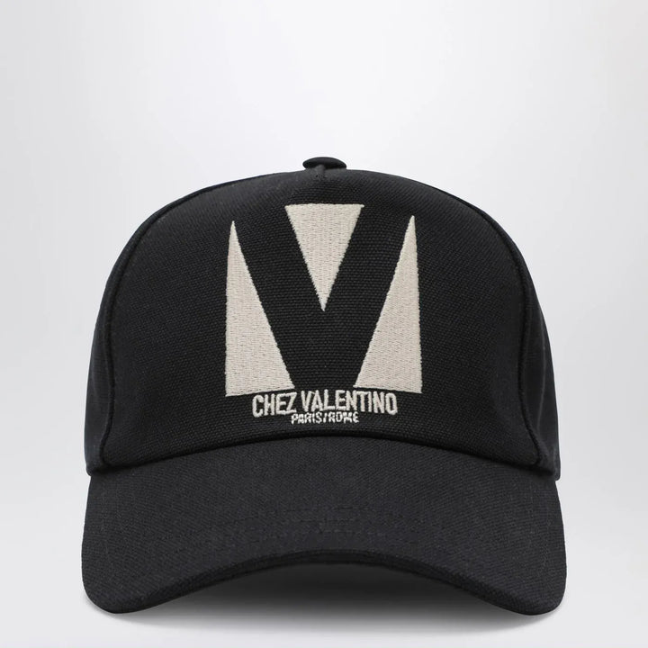 Valentino Garavani - Chez Valentino black baseball cap Brand Hats 56 EU