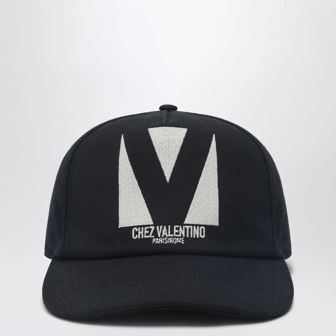 Valentino Garavani - Chez Valentino black baseball cap Brand Hats 57 EU