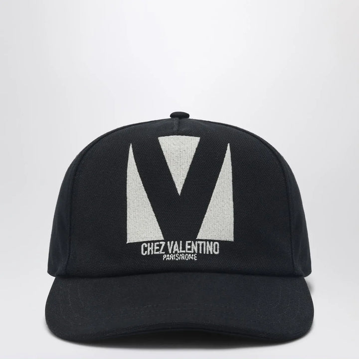 Valentino Garavani - Chez Valentino black baseball cap Brand Hats 57 EU