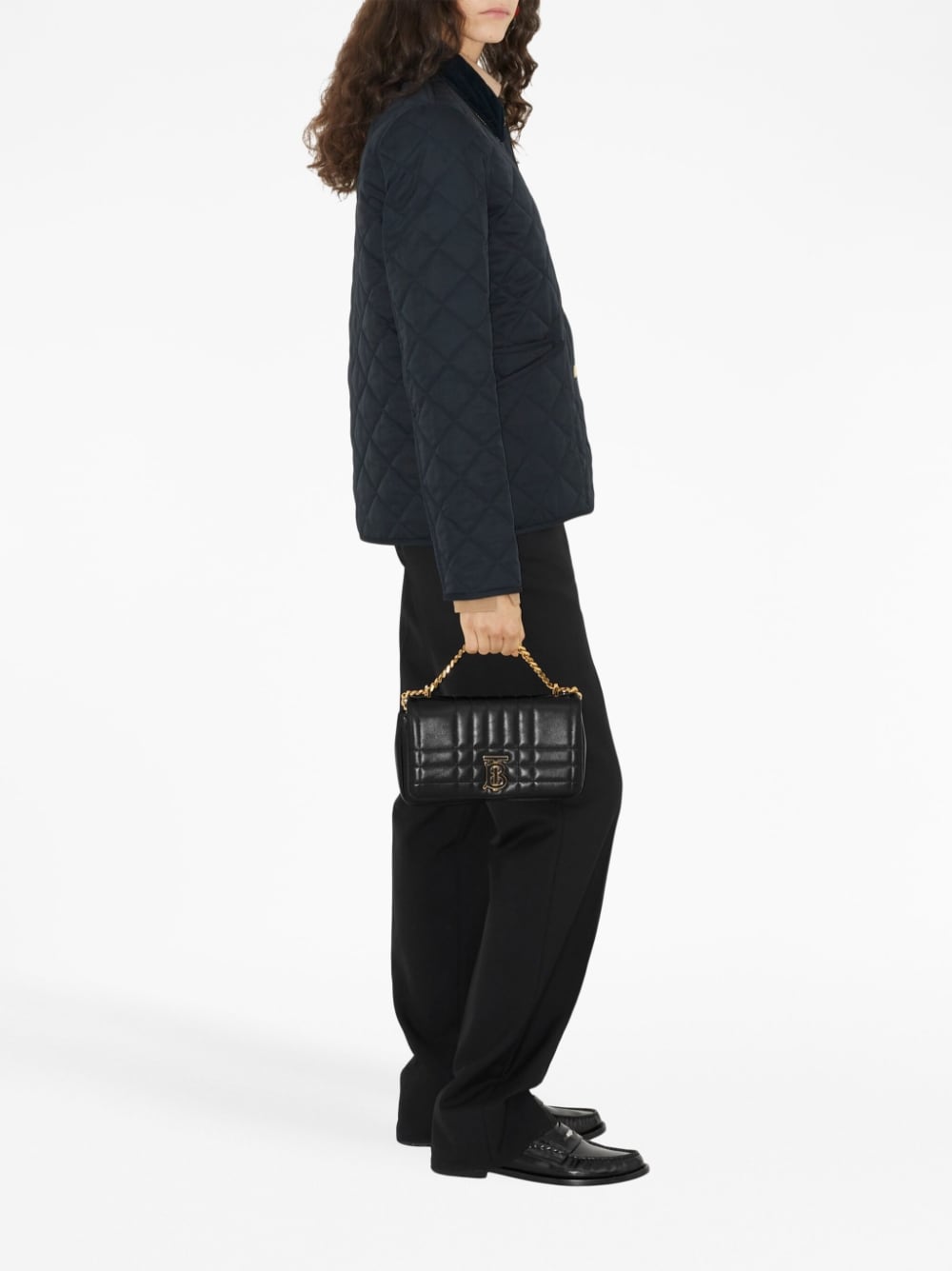 Burberry Jackets XS Burberry Diamond-Quilted Jackets Burberry midnight blue quilted jacket with corduroy collar.  Brand