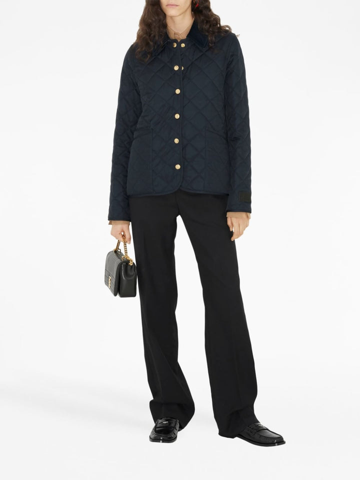 Burberry Jackets XS Burberry Diamond-Quilted Jackets Burberry midnight blue quilted jacket with corduroy collar.  Brand