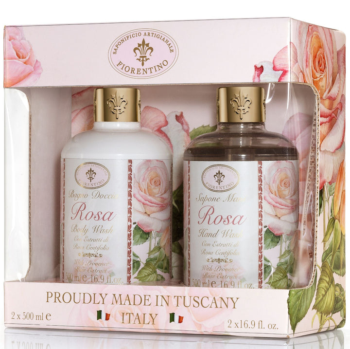 Saponificio Artigianale Fiorentino Liquid Soap Saponificio Artigianale Fiorentino Rose Body &amp; Hand Wash 2pcs Brand