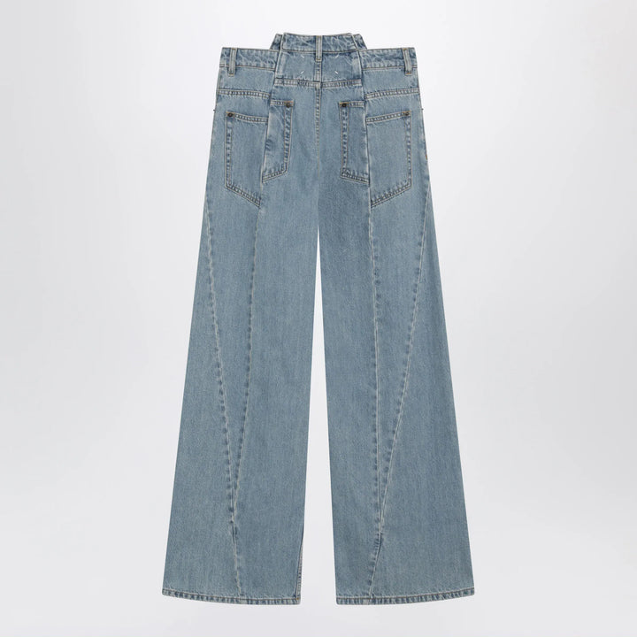 Maison Margiela - Stonewashed straight-leg denim jeans in medium blue Brand