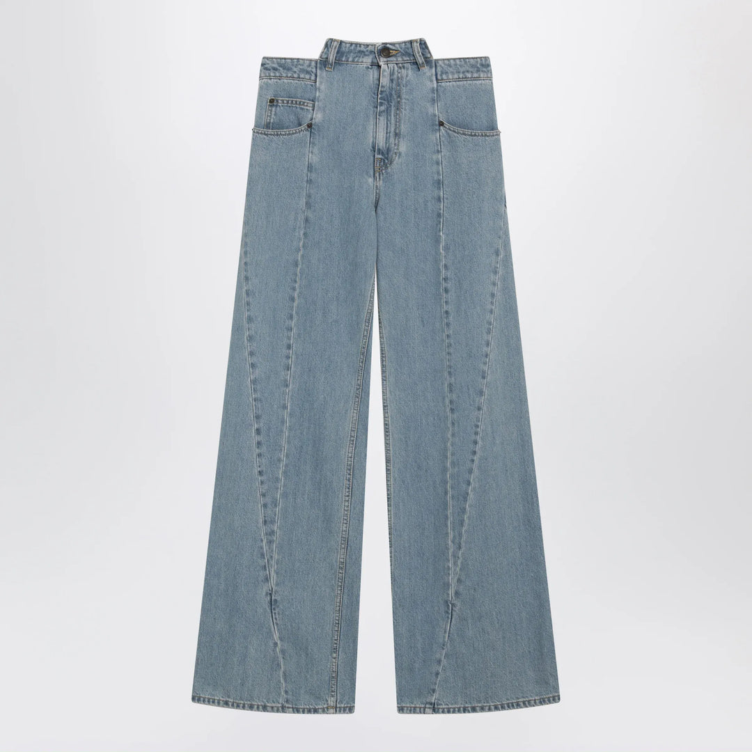 Maison Margiela - Stonewashed straight-leg denim jeans in medium blue Brand 38  IT