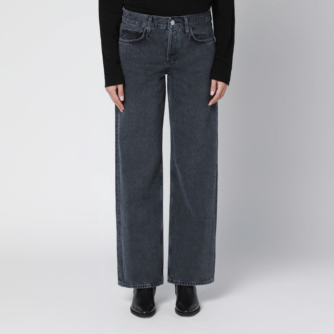 Pants AGOLDE - Black faded-effect jeans Brand