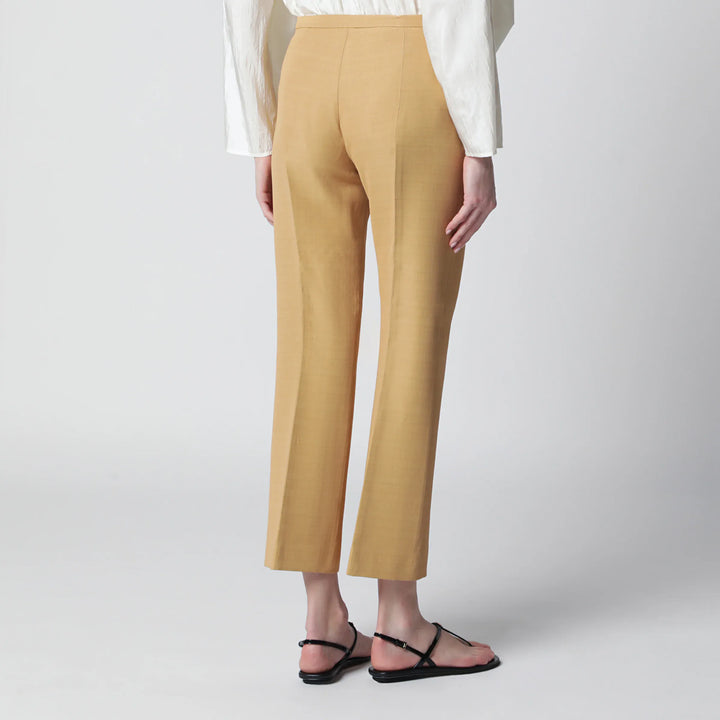 Alberta Ferretti - Beige ankle-length trousers in viscose blend Brand Pants