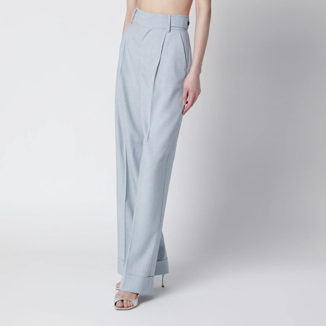 Alberta Ferretti - Light blue trousers in viscose blend Brand Pants