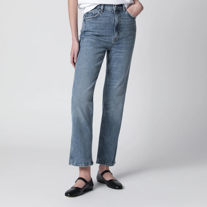ANINE BING - High-rise jeans in light-wash cotton denim Brand Pants 24