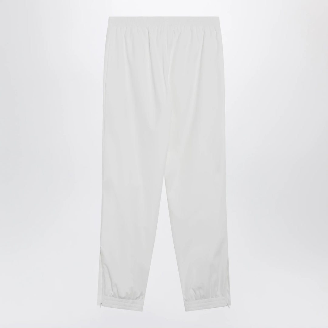 Balenciaga - Logo jogging pants in white polyester Brand Pants