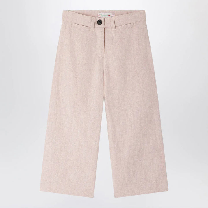 Bonpoint - Gersande trousers in pink linen blend Brand Pants 6Y