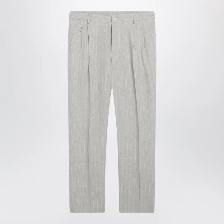 Dolce&amp;Gabbana - Pinstripe linen tailored trousers Brand Pants 48 IT