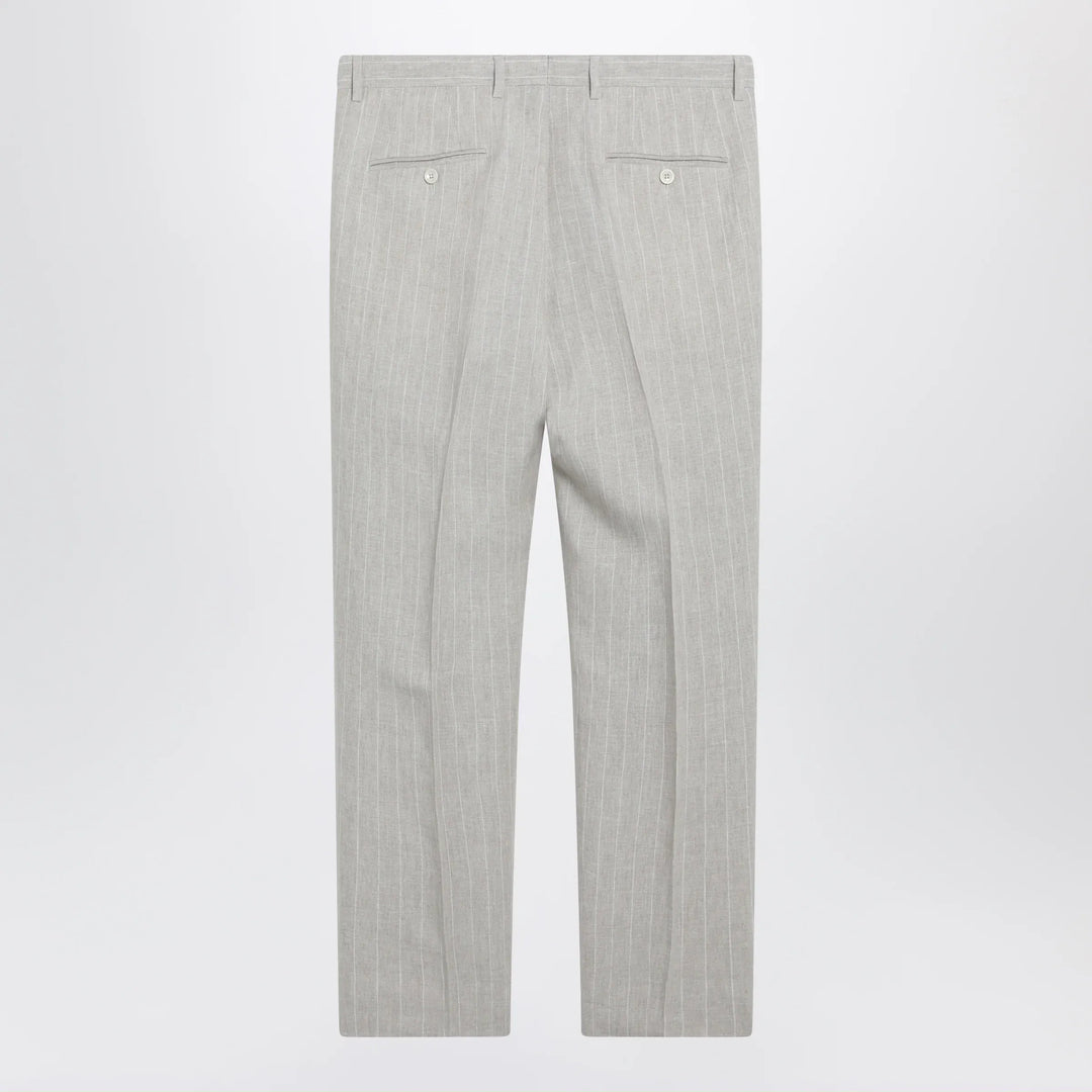 Dolce&amp;Gabbana - Pinstripe linen tailored trousers Brand Pants 48 IT