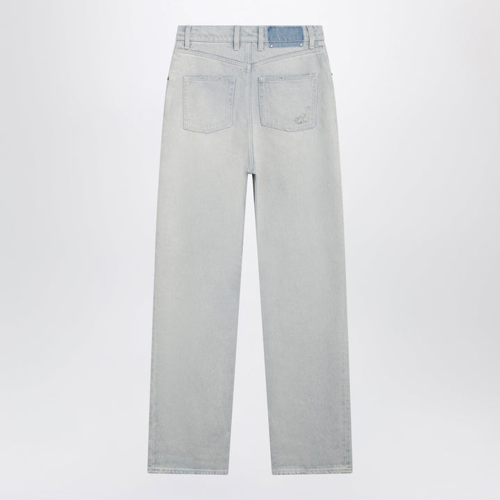 Golden Goose - Light blue jeans with cabochon crystals Brand Pants