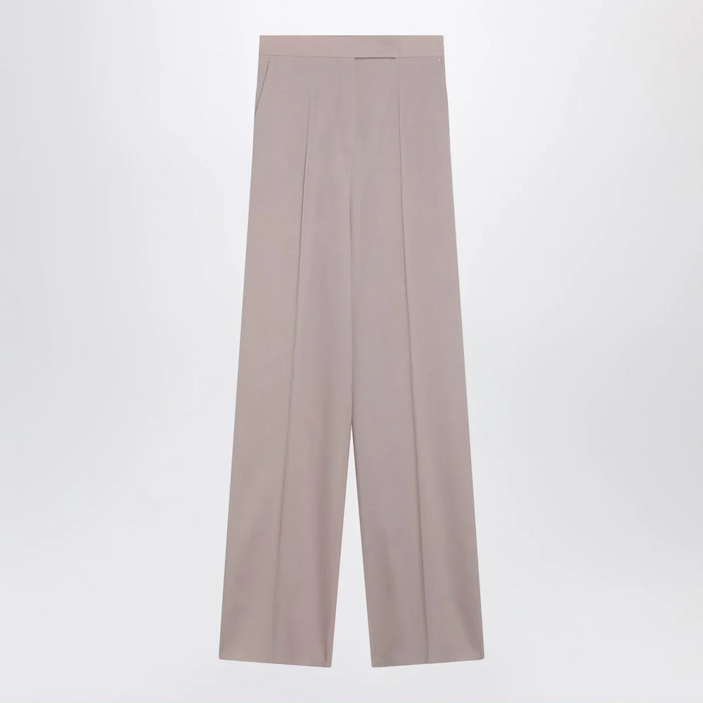 Max Mara - Rose-beige wide-leg trousers Brand Pants 40  IT