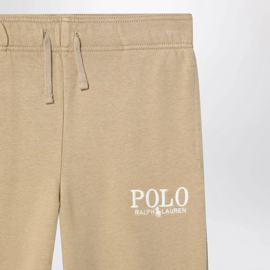 Polo Ralph Lauren - Beige cotton jogging trousers with logo Brand Pants
