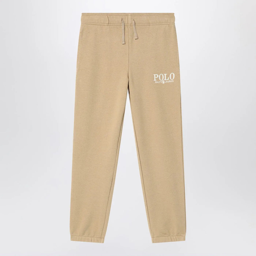 Polo Ralph Lauren - Beige cotton jogging trousers with logo Brand Pants 2
