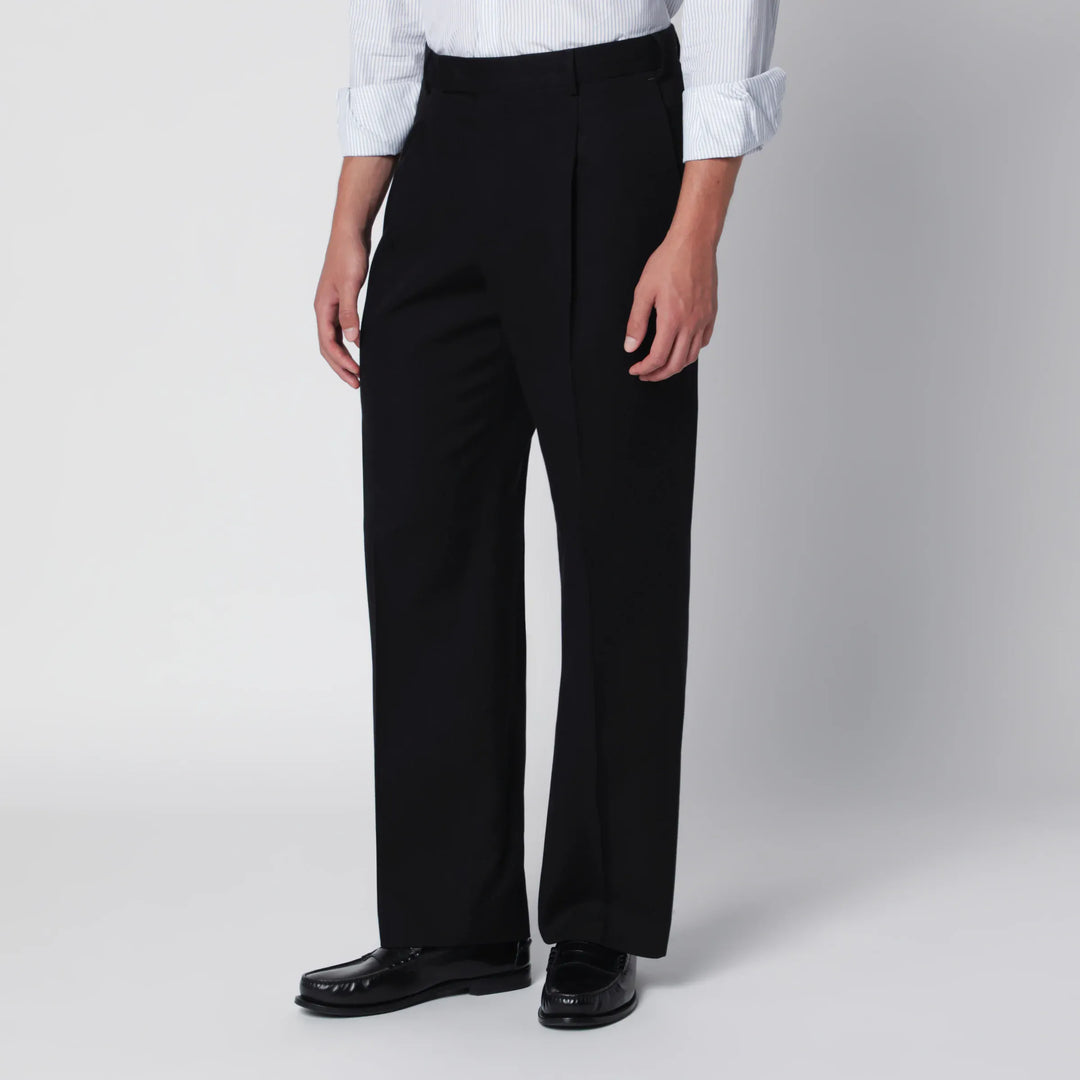 PT Torino - Black Cotton Trousers Brand Pants