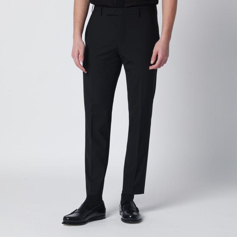 Pants PT Torino - Black wool-blend trousers - 48 IT Brand