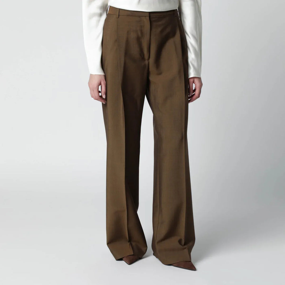 Róhe - Light brown wool-blend trousers Brand Pants 34  FR