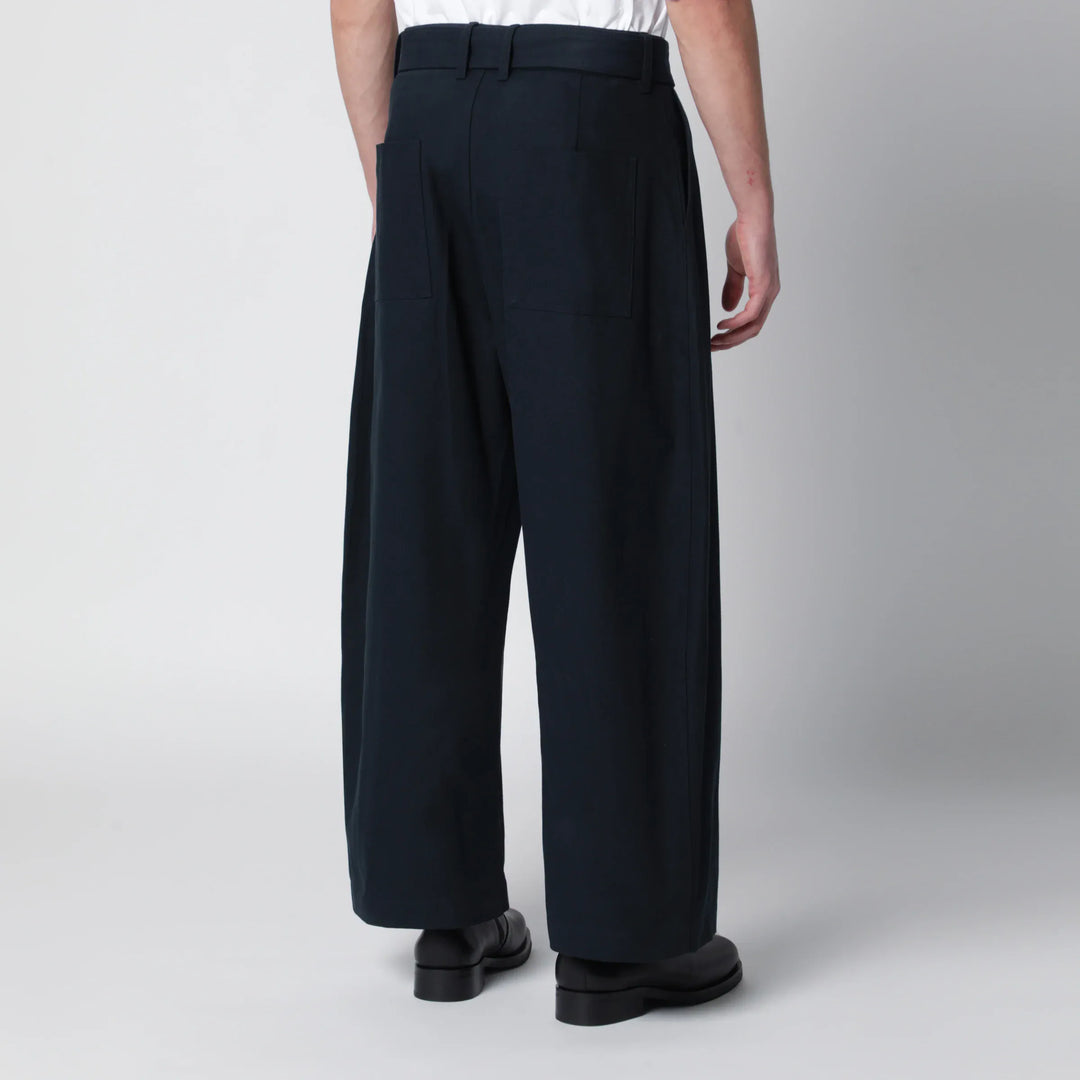 STUDIO NICHOLSON - Barr trousers in indigo Brand Pants