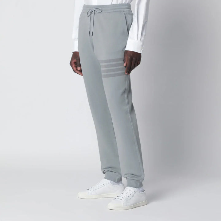 Thom Browne - Grey cotton jogging trousers Brand Pants