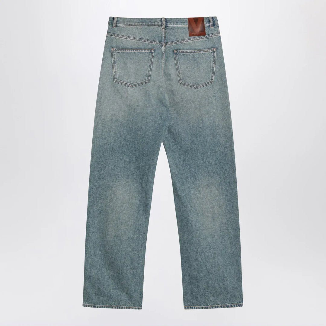 Valentino - Light blue jeans with washed effect Brand Pants 33