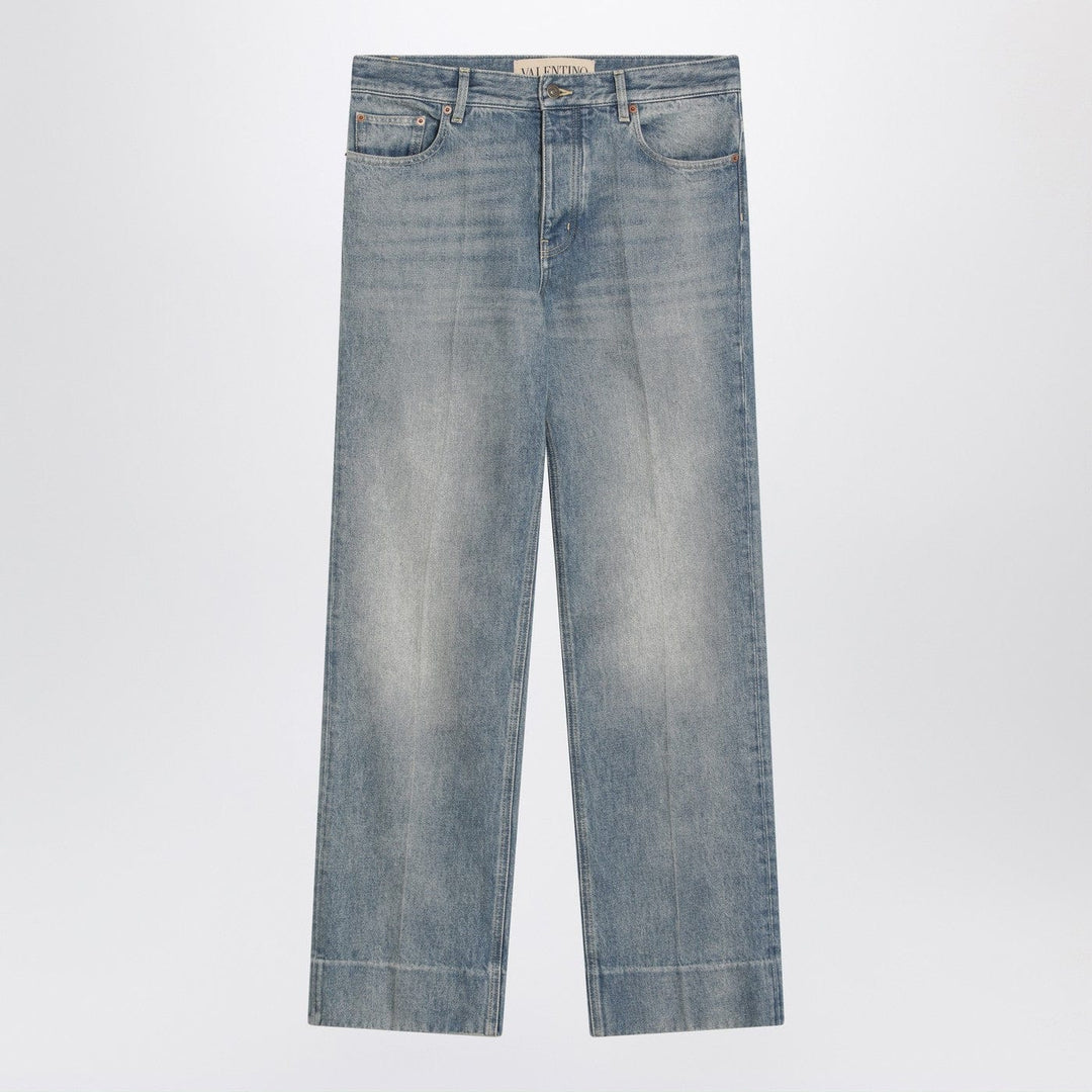 Pants Valentino - Medium blue washed-effect jeans Brand