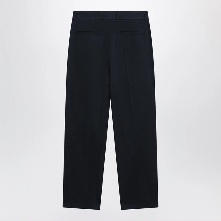 Valentino - Navy blue cotton trousers Brand Pants