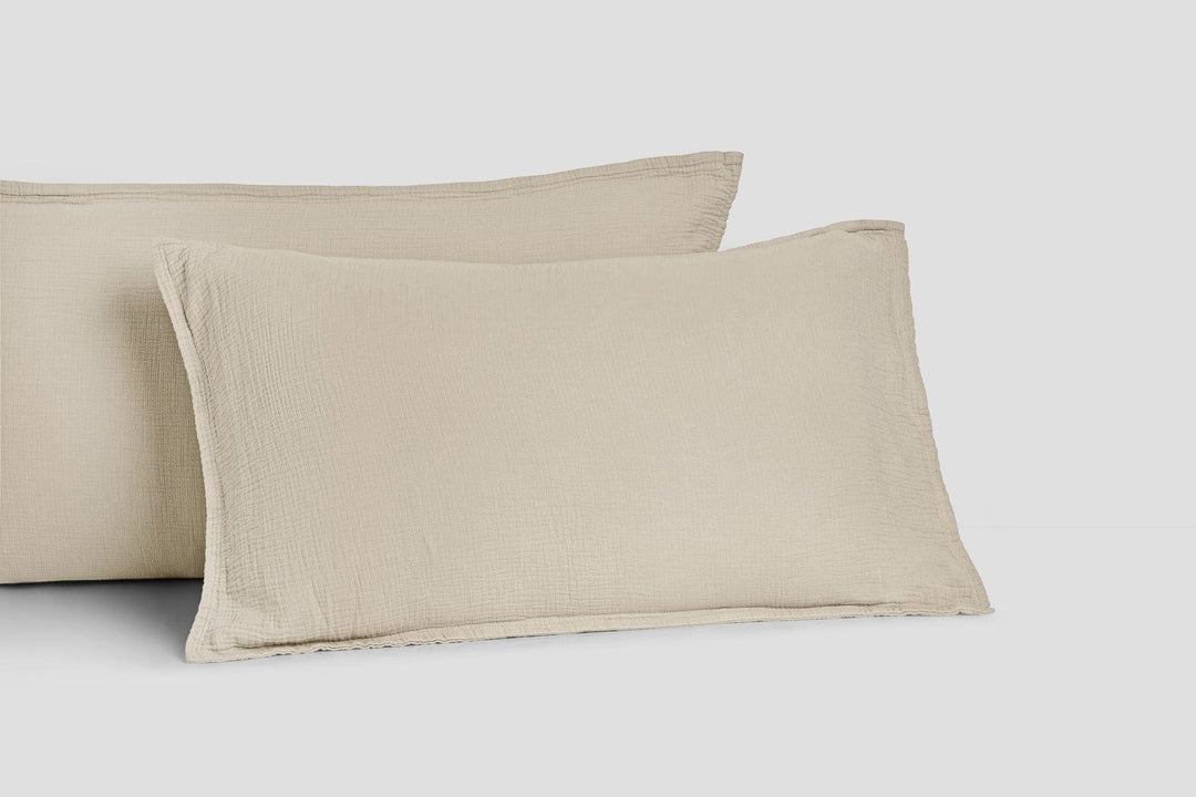 Bemboka pillow cases Wheat / Standard pair 48x73cm Bemboka Ripple Pillow Cases Bemboka Ripple Pillow Cases I Supreme Comfort I Best Sleep I Shop Now Brand