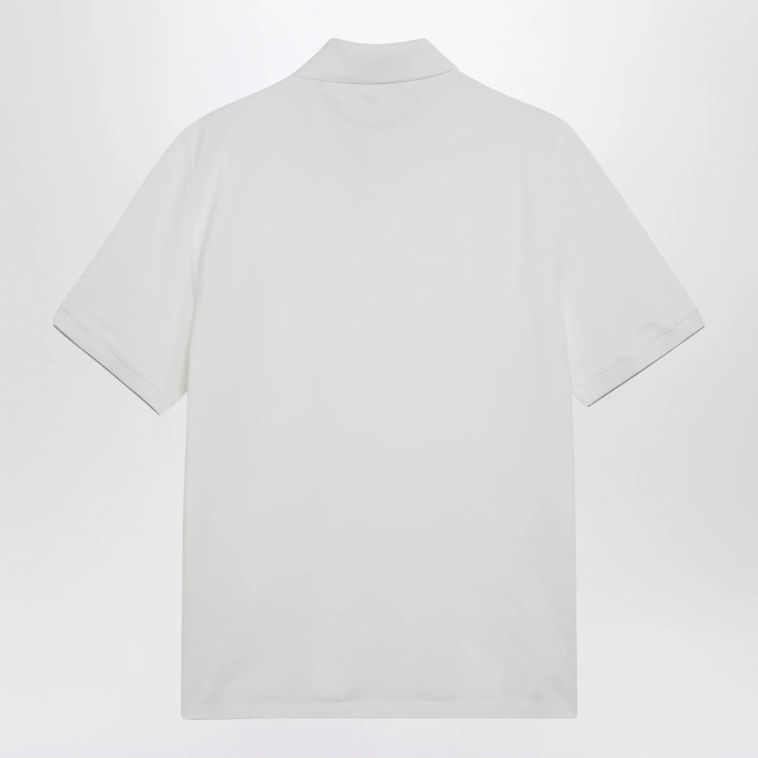 Brunello Cucinelli - White cotton polo shirt Brand Polo