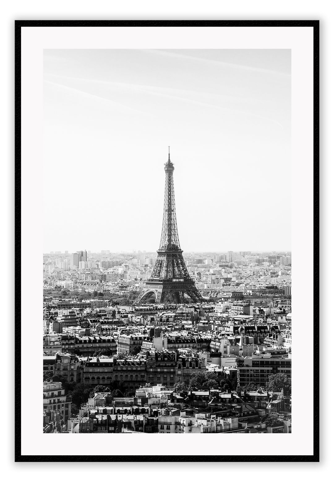 Canvas Print 50x70cm / Black Eiffel B&amp;W Eiffel B&amp;W Wall Art : Ready to hang framed artwork. Brand