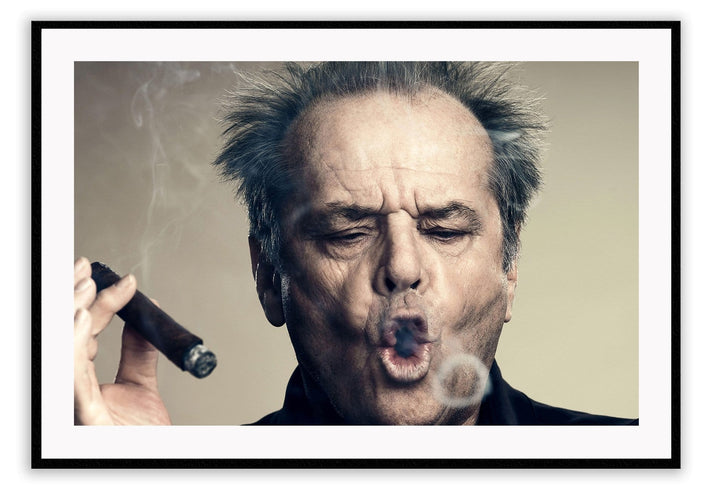 Canvas Print Small		50x70cm / Black Jack Nicholson Jack Nicholson Wall Art : Ready to hang framed artwork. Brand