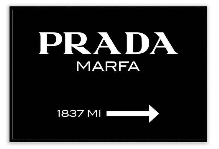 Canvas Print 50x70cm / Black Prada Marfa Black Prada Marfa Black Wall Art : Ready to hang framed artwork. Brand