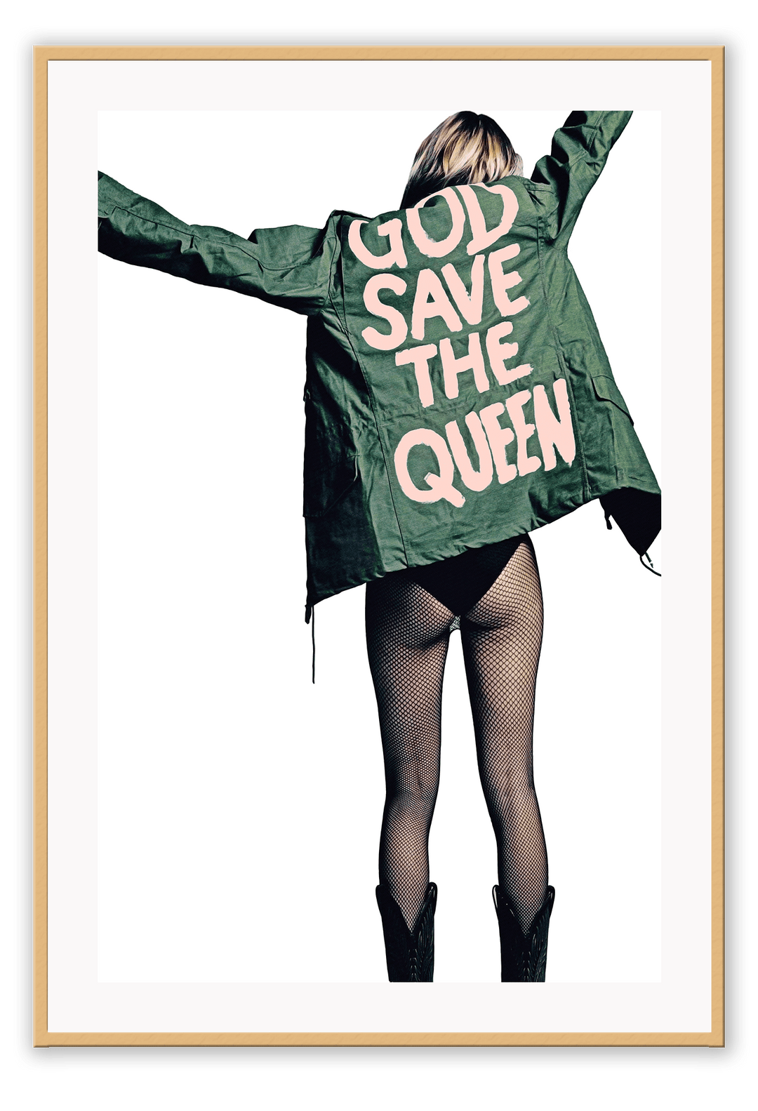 Canvas Print 50x70cm / Natural Save The Queen Save the Queen Framed Prints Brand