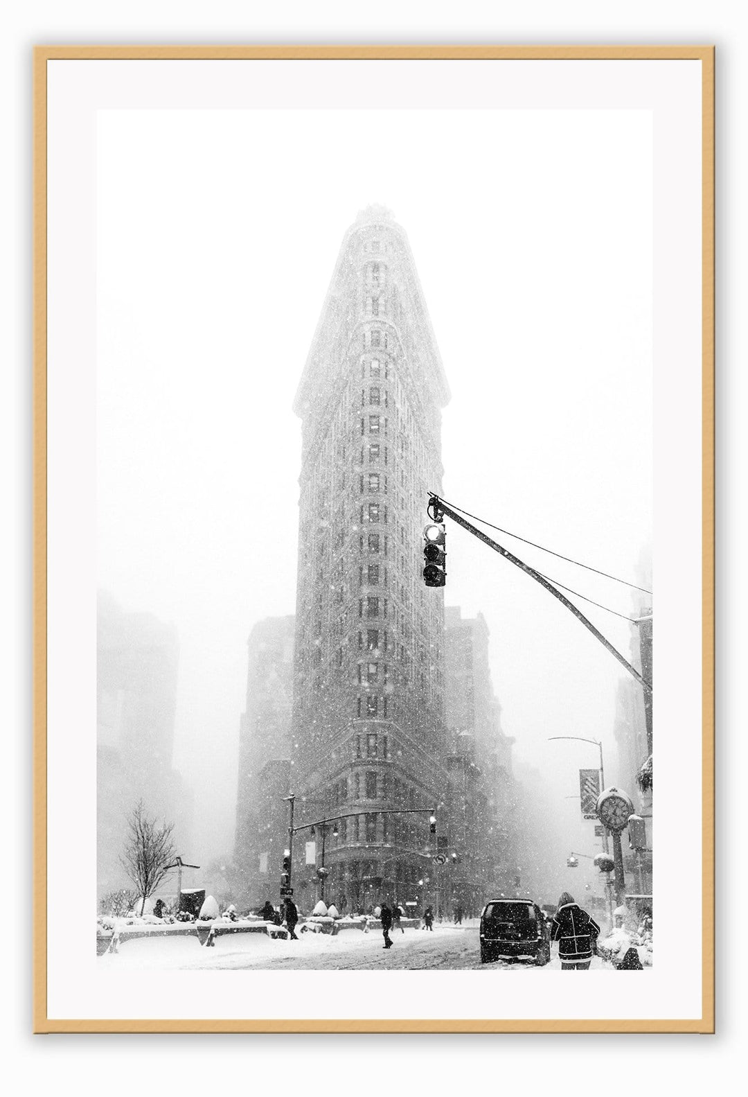 Canvas Print Small		50x70cm / Oak Snowy flatiron Snowy Flatiron Framed Prints Brand