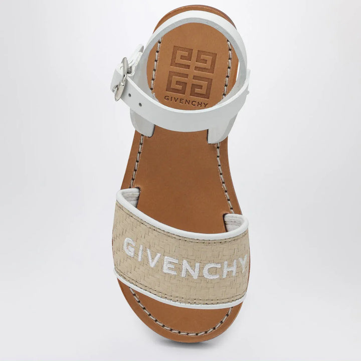 Givenchy - White/beige sandals with logo Brand Sandals 31