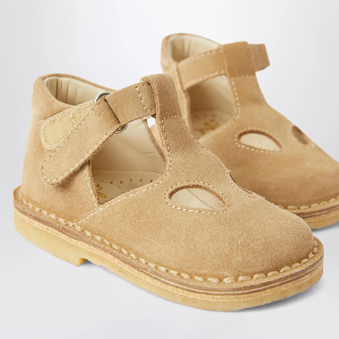 Il Gufo - High beige sandal with eyelets in nubuck Brand Sandals