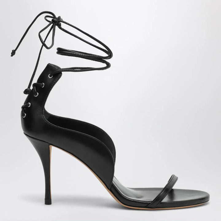 Jude - Issa black leather sandals Brand Sandals 36 IT