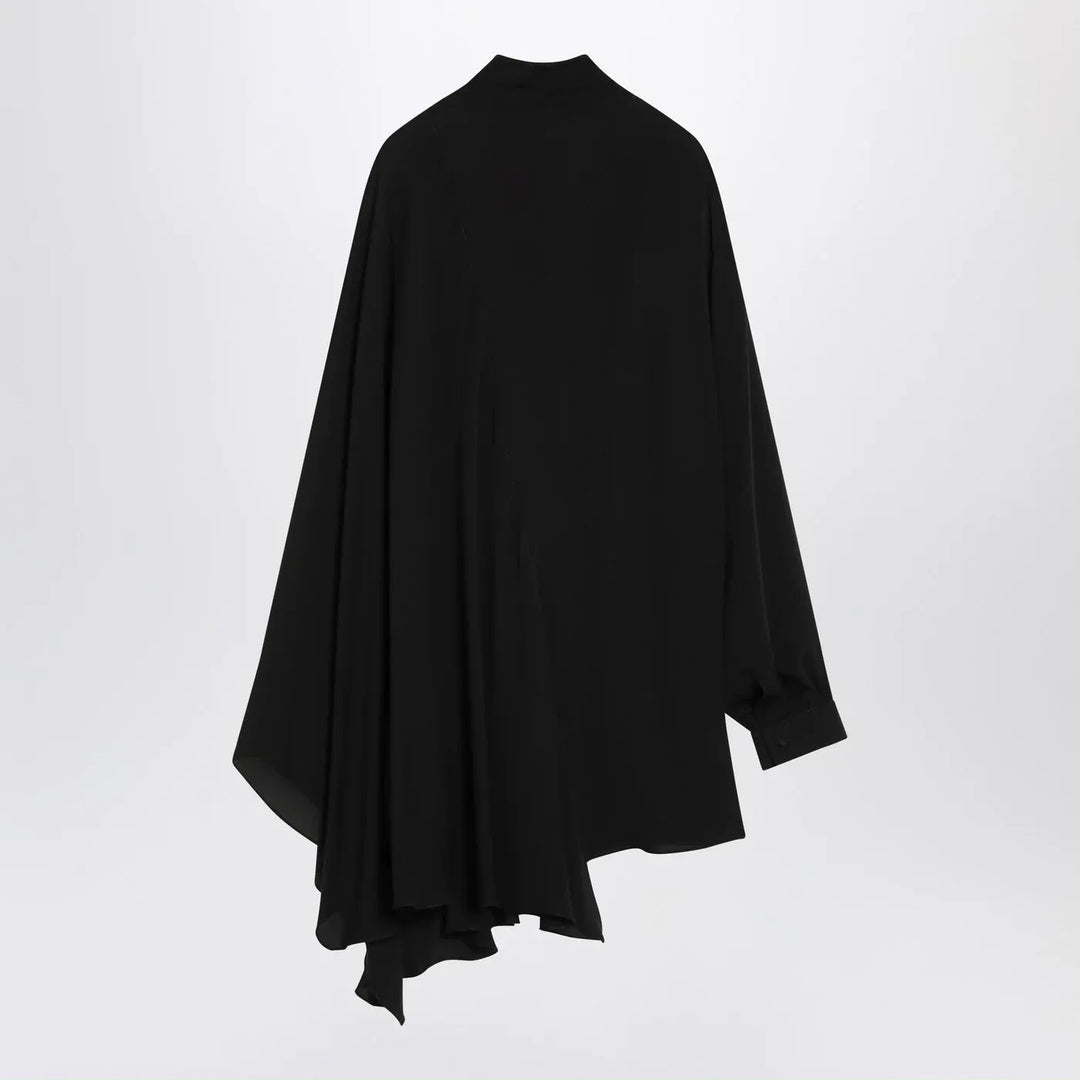 Balenciaga - Asymmetric black silk blouse with scarf Brand Scarf 36  FR