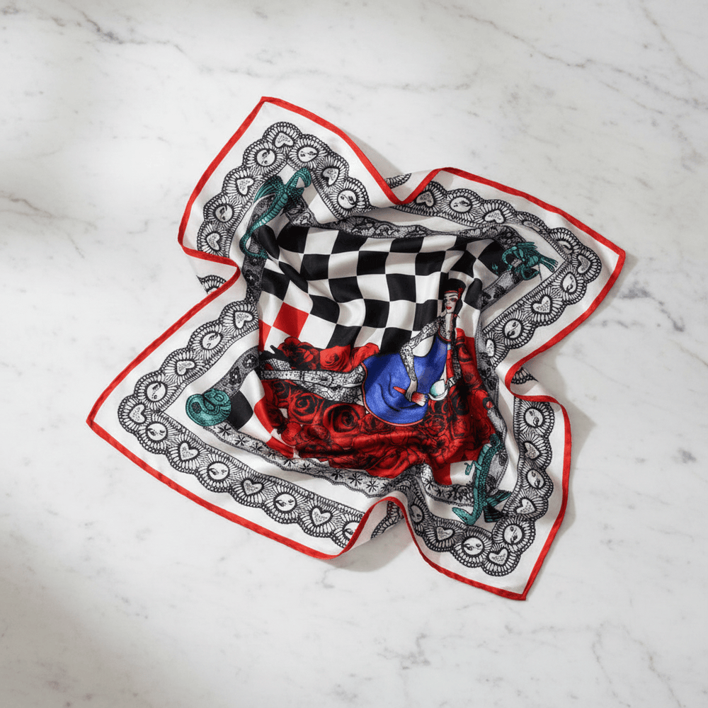 Fortune Teller Silk Scarf By Silviya Neri Brand Scarves
