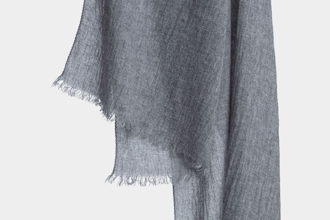 Bemboka Scarves Grey Italian Pure Cashmere Scarves MADE IN ITALY - Pure Cashmere Scarves  Brand