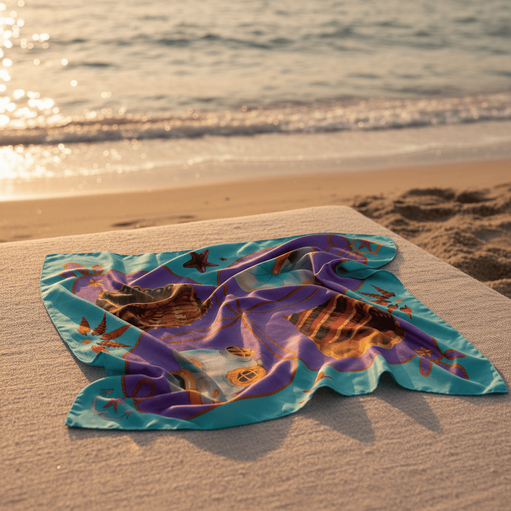 Shells Foulard Silk Scarf By Silviya Neri Brand Scarves